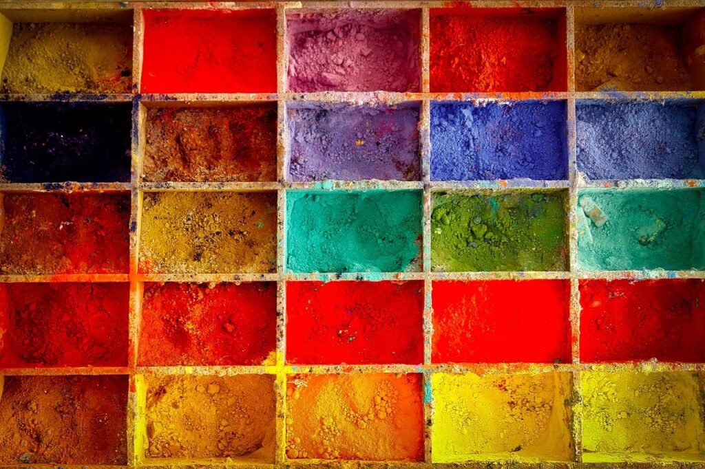 to paint, color powder, artist color